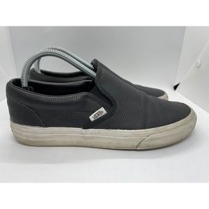 Vans Off The Wall Slip On Sneakers Black Low Top Size Men's 6.5 Women's 8